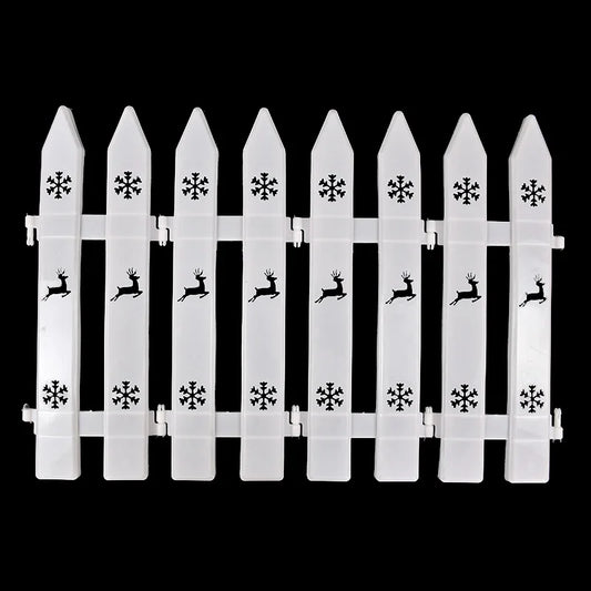 10/15Pcs Christmas Fence White Plastic Fence Christmas Tree