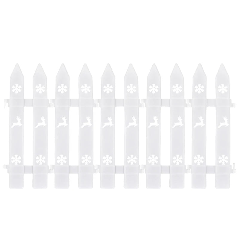 10/15Pcs Christmas Fence White Plastic Fence Christmas Tree