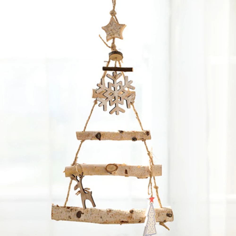 Christmas Nature Wood Branches Hanging Ornaments