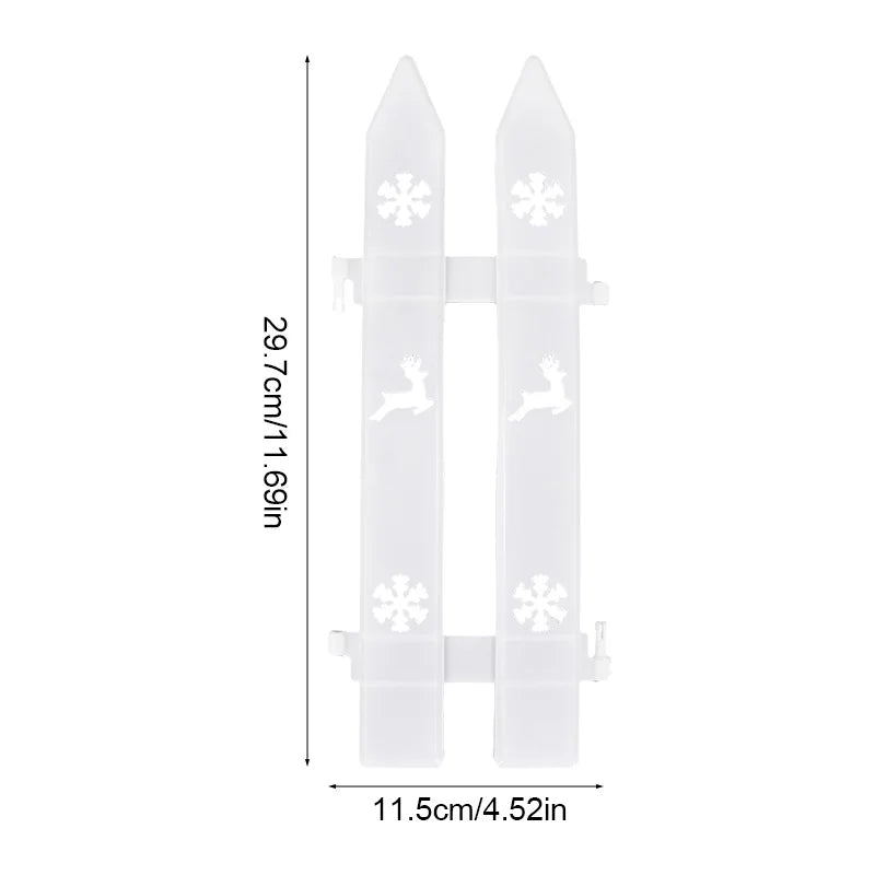 10/15Pcs Christmas Fence White Plastic Fence Christmas Tree