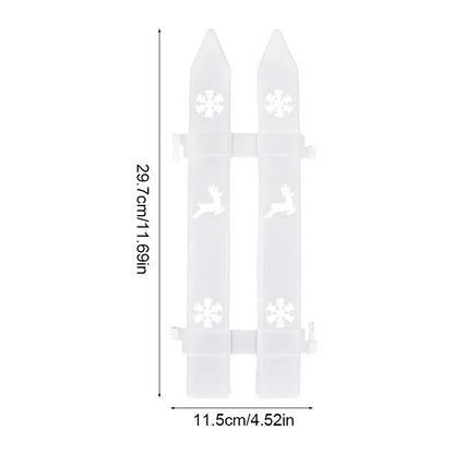 10/15Pcs Christmas Fence White Plastic Fence Christmas Tree