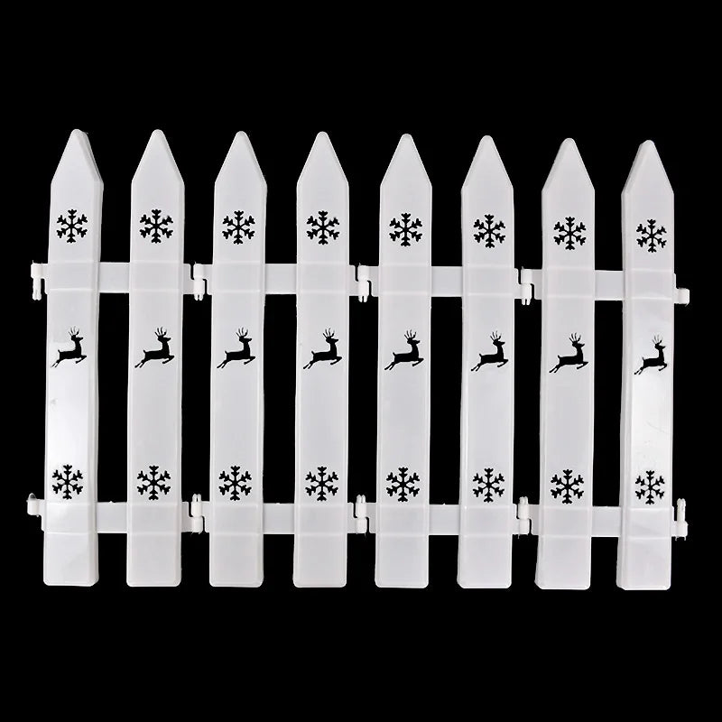 10/15Pcs Christmas Fence White Plastic Fence Christmas Tree