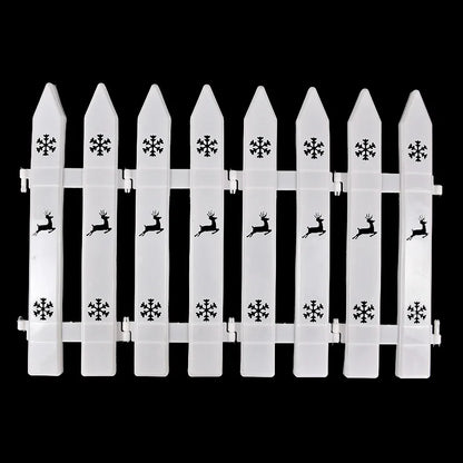 10/15Pcs Christmas Fence White Plastic Fence Christmas Tree