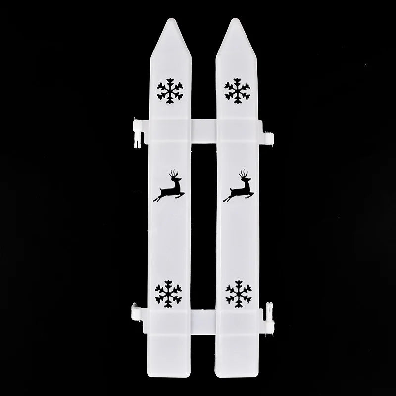 10/15Pcs Christmas Fence White Plastic Fence Christmas Tree