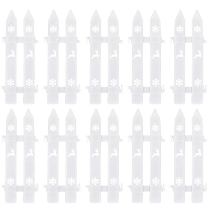 10/15Pcs Christmas Fence White Plastic Fence Christmas Tree