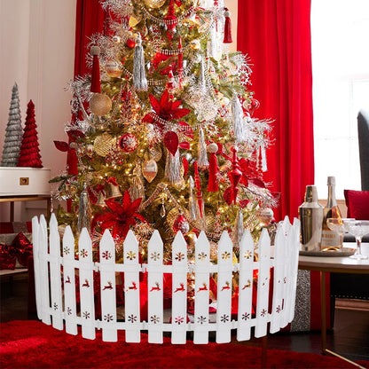 10/15Pcs Christmas Fence White Plastic Fence Christmas Tree