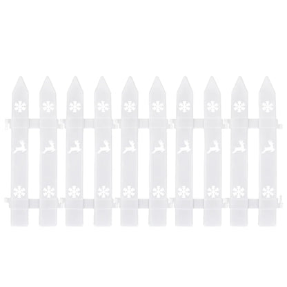 10/15Pcs Christmas Fence White Plastic Fence Christmas Tree