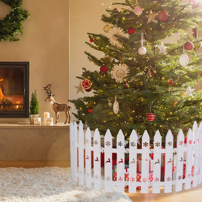 10/15Pcs Christmas Fence White Plastic Fence Christmas Tree