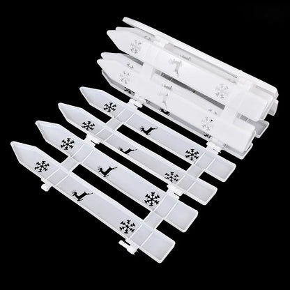 10/15Pcs Christmas Fence White Plastic Fence Christmas Tree
