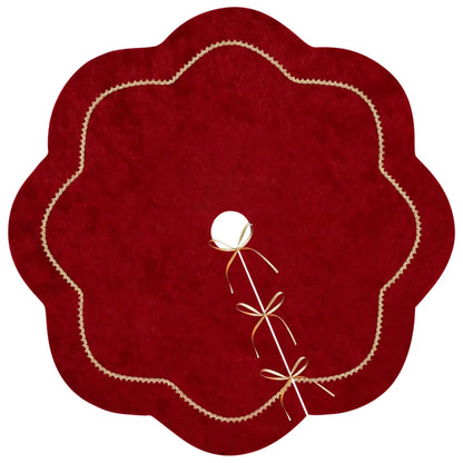 Christmas Tree Skirt Red Velvet Tree Skirt With Gold Lace