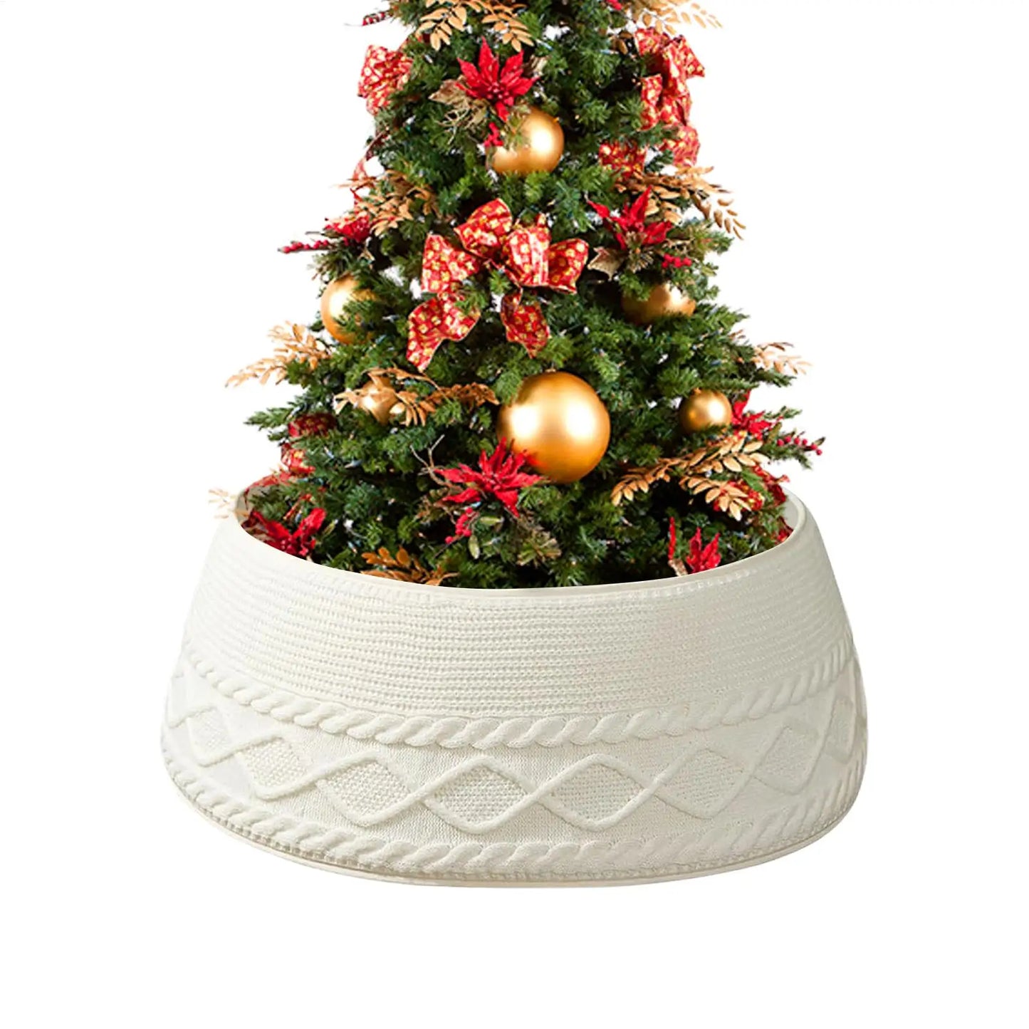 Rustic - Knitted Christmas Tree Collar